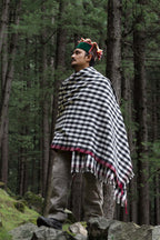 Pateele - Checkered Handwoven Kinnauri Shawl