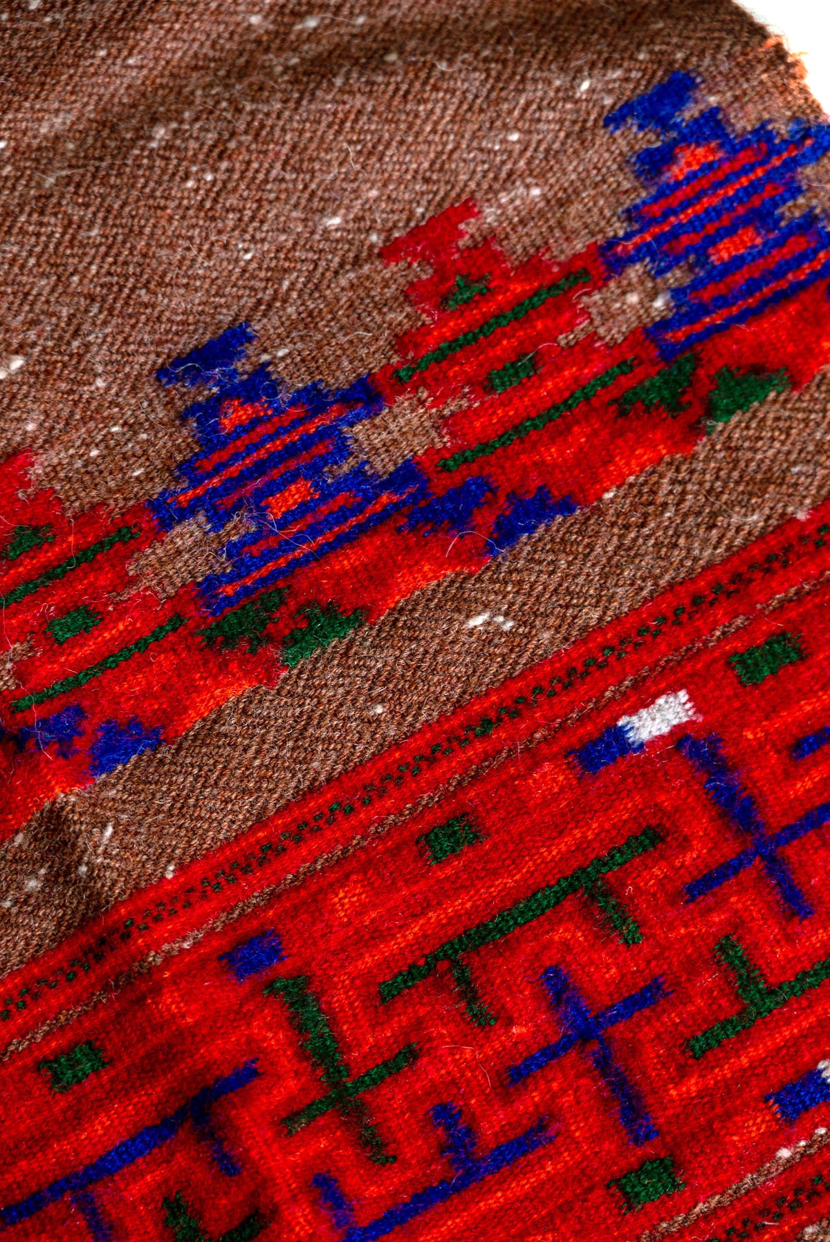 Handwoven Kinnauri Muffler - Light Brown