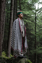 Pateele - Checkered Handwoven Kinnauri Shawl