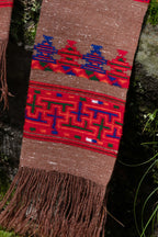 Handwoven Kinnauri Muffler - Light Brown
