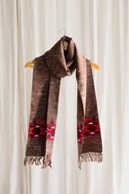 Handwoven Kinnauri Muffler - Dark Brown