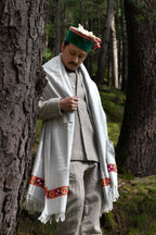Phool - Handwoven Kinnauri Border Shawl