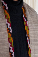 Traditional Kullu Patti - Handwoven Handspun Desi Wool Shawl