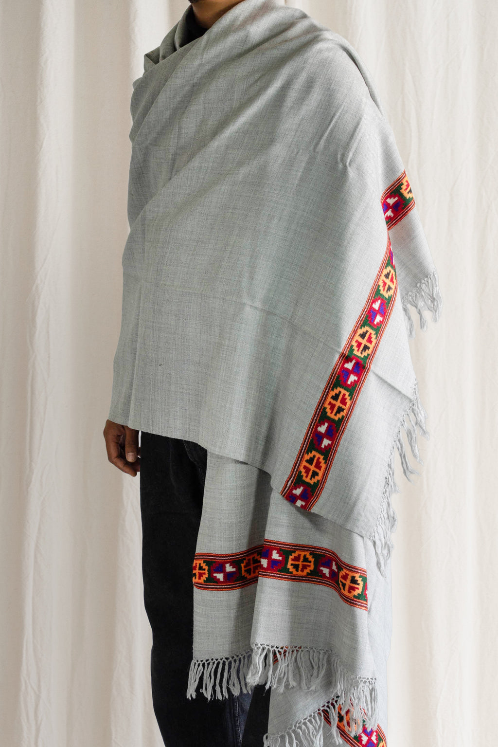 Phool - Handwoven Kinnauri Border Shawl