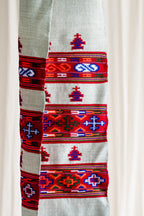 Handwoven Kinnauri Muffler - Light Grey